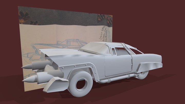 CrownVic based battle car idea – Free 3D Model STL