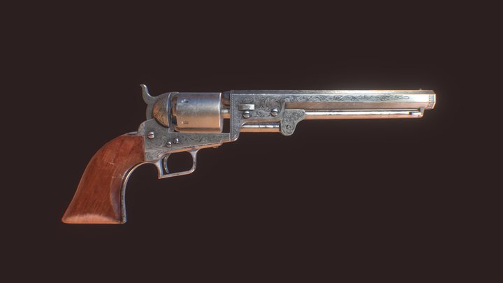 Colt Revolver 1851 3D Model
