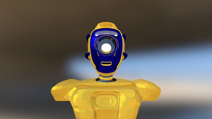 Robot M1 head animation model 3D Model