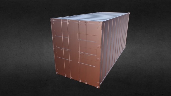 Shipping Container high poly 3D Model