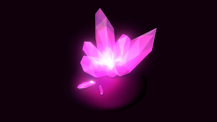 Arcane Crystal Cluster 3D Model