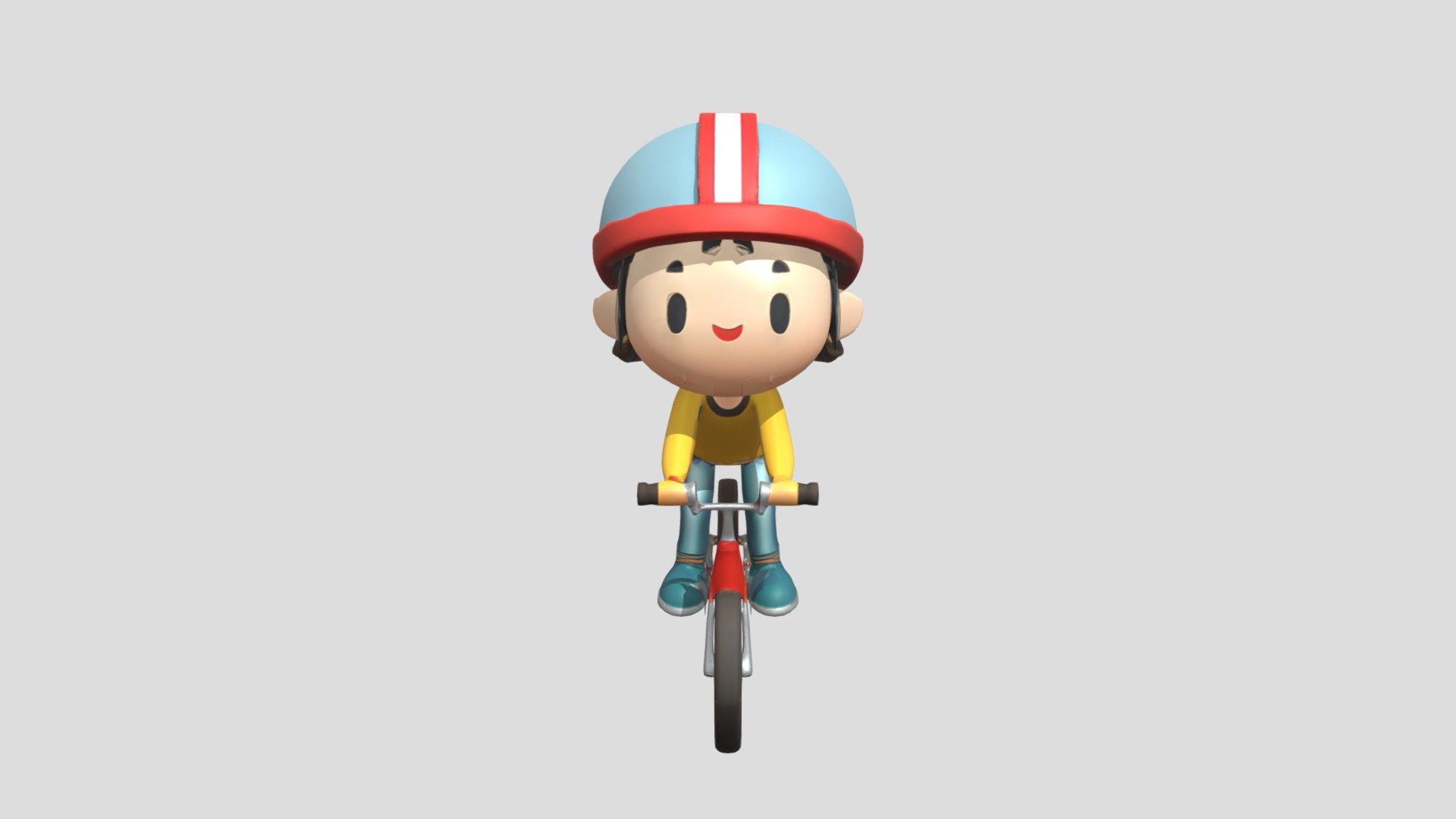 Child riding a bicycle - 3D model by yangboyu2021 [94f35fc] - Sketchfab
