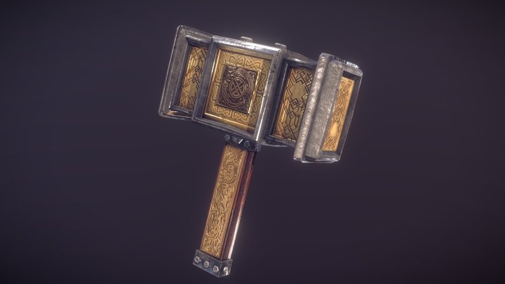 Viking Hammer 3D Model