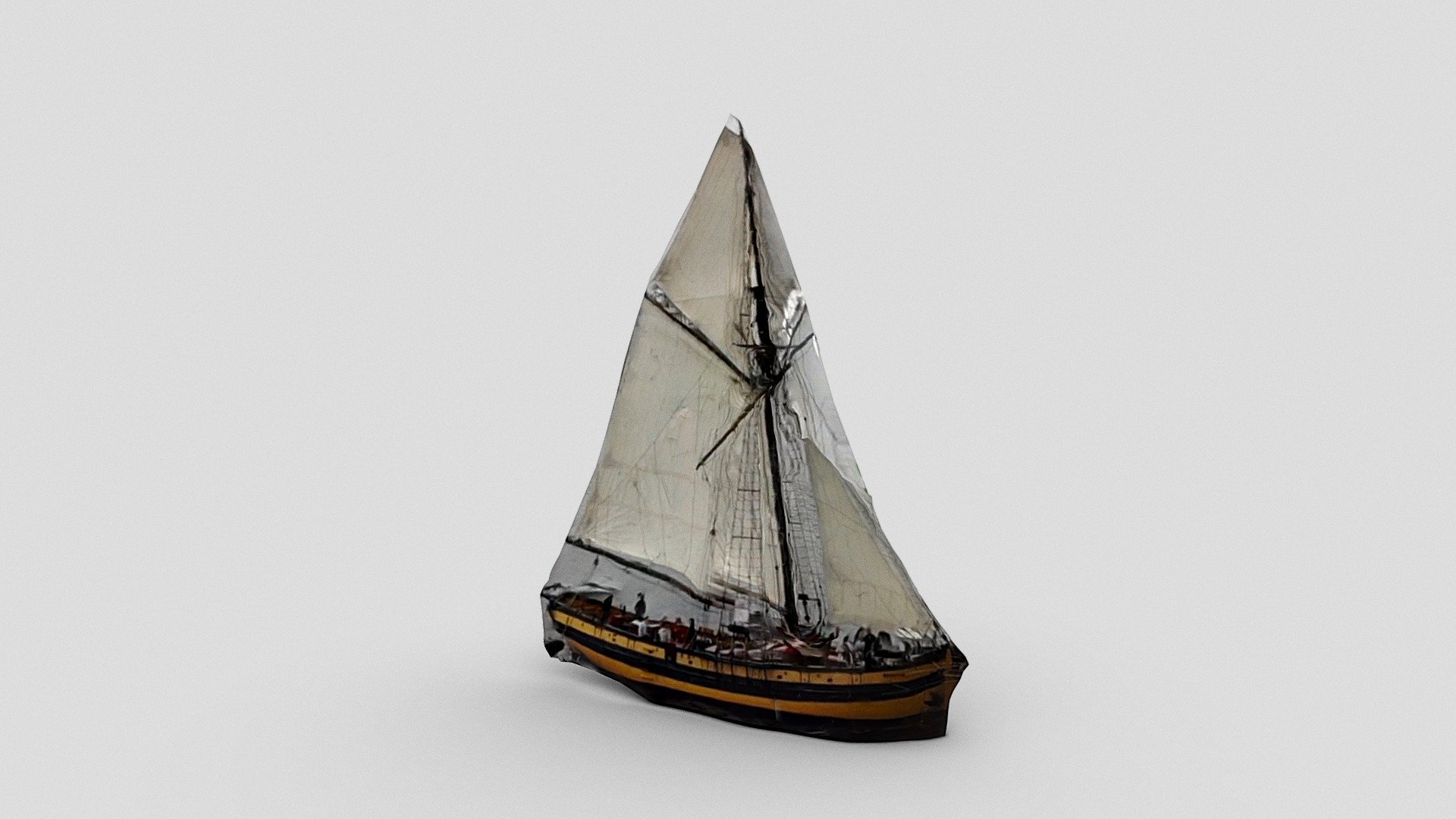 Boat scan from drone footage