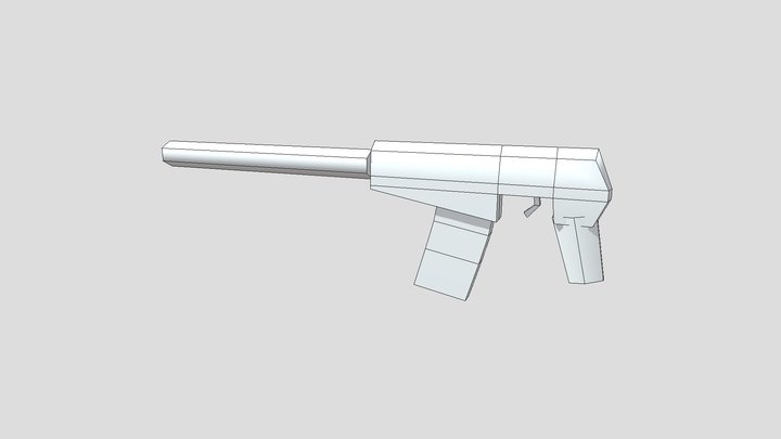 Low Poly AK47 3D Model