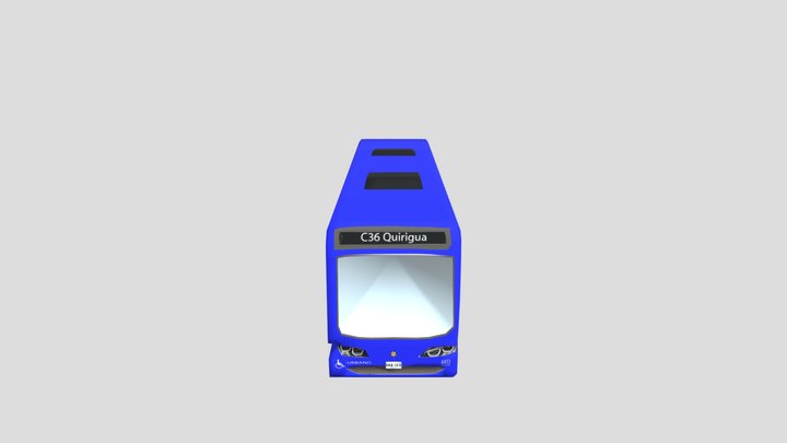 Colombian Bus Low Poly SITP Transmilenio 3D Model