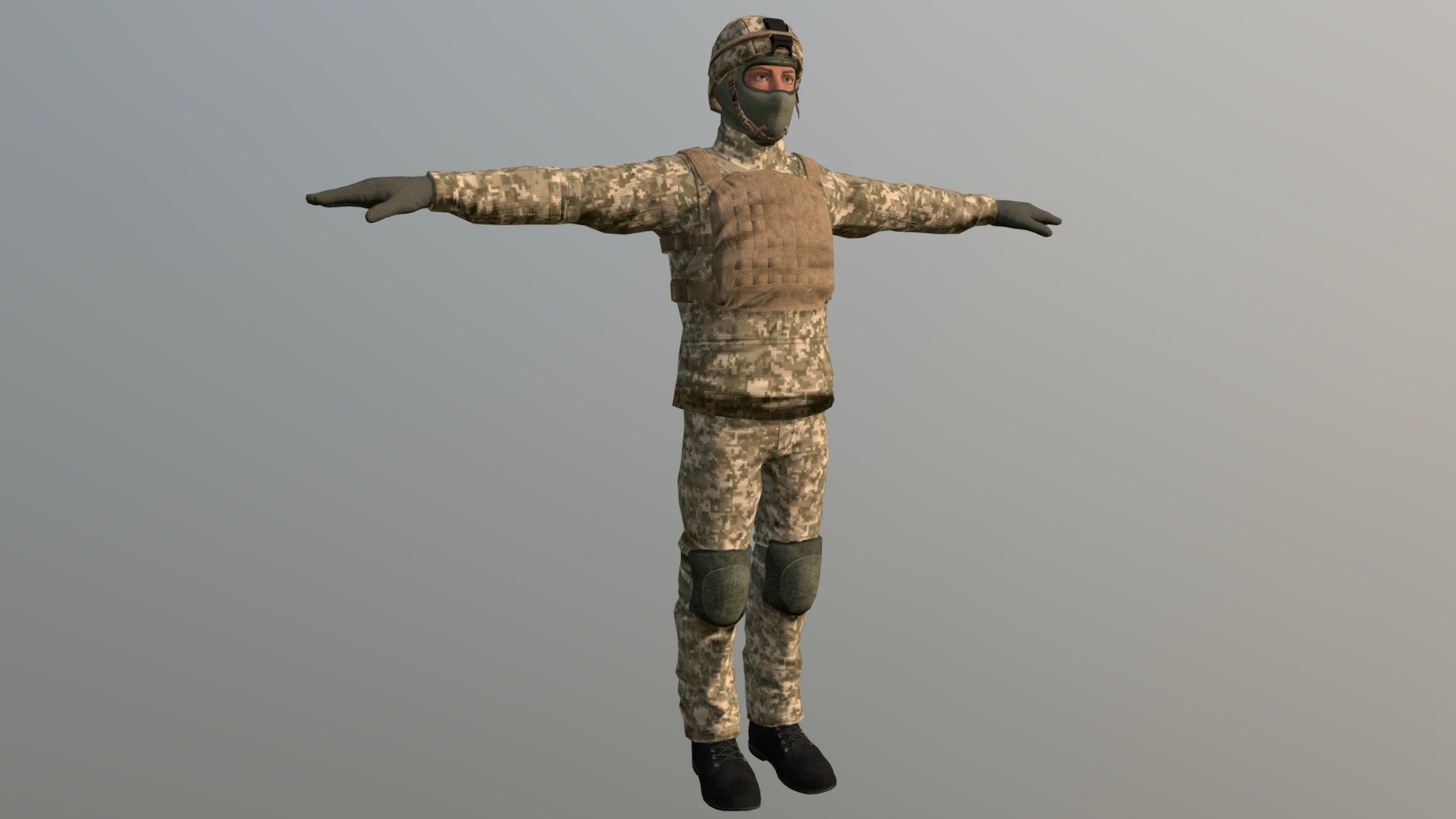 Ukrainian Soldier - Download Free 3D model by doctortex (@doctortex) [94f74f6]