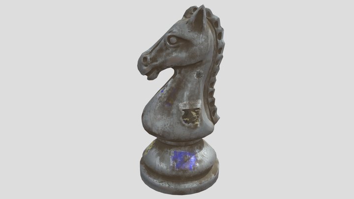 Metal Horse with dirt and stickers ( koń ) 3D Model