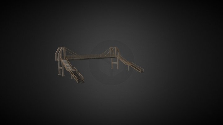 Pedestrian Bridge 3D Model