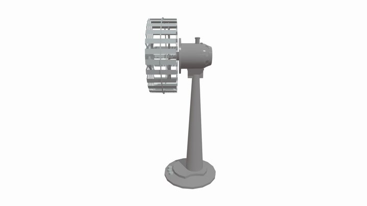 Low Poly Table Fan 3D Model