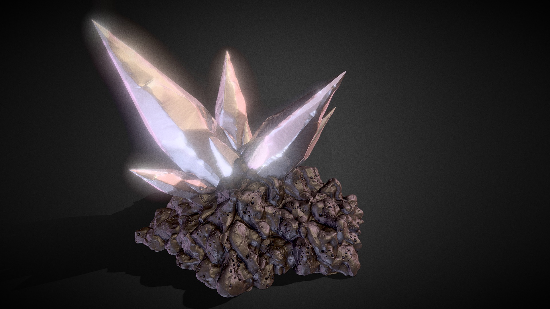 3D model 3D Cave Crystals – High Poly - This is a 3D model of the 3D Cave Crystals - High Poly. The 3D model is about a close-up of a burning matchstick.