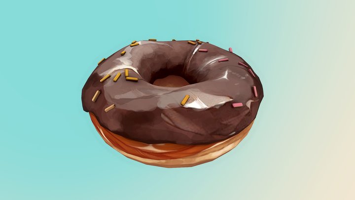 🍩Donut with handpainted textures🍩 – Modello 3D gratuito STL