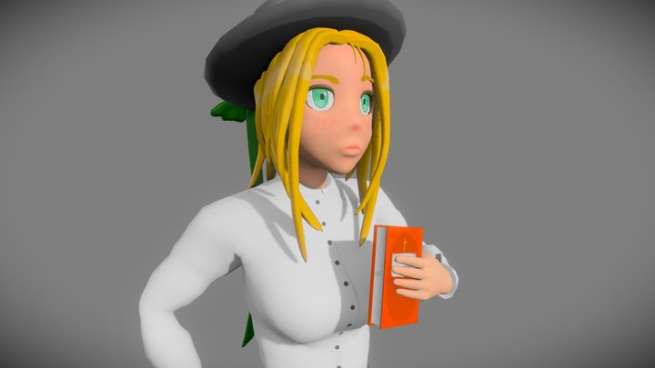 Female, Anime Alienist. AS3 Victorian England 3D Model