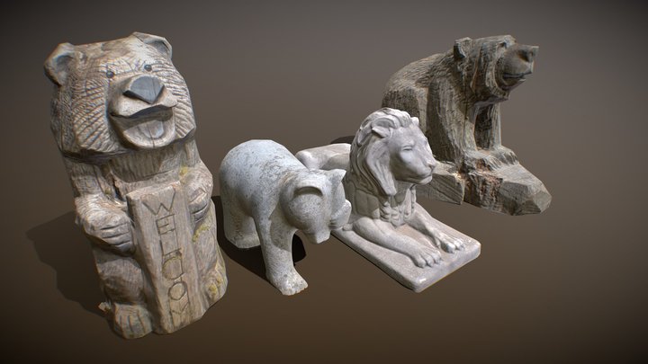 Animal Scuplture Scan Collection 3D Model