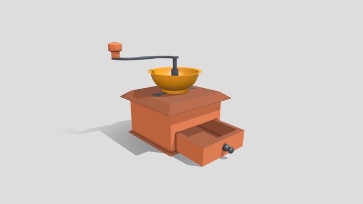 XYZ_DRAFT- Coffee Grinder 3D Model
