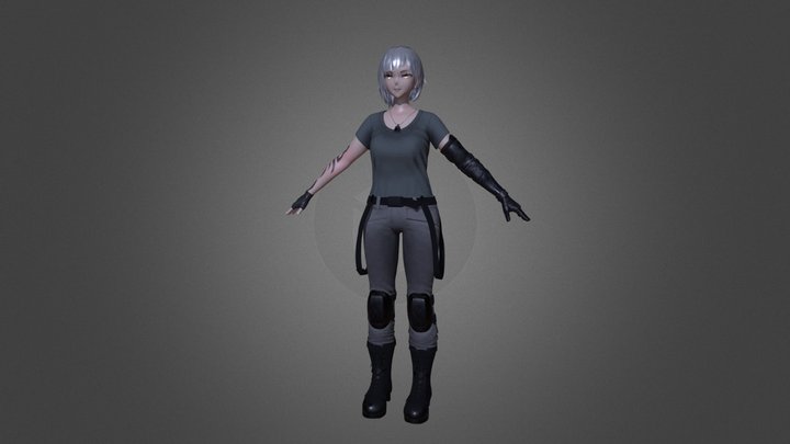Project Thanatos : Military Girl 3D Model