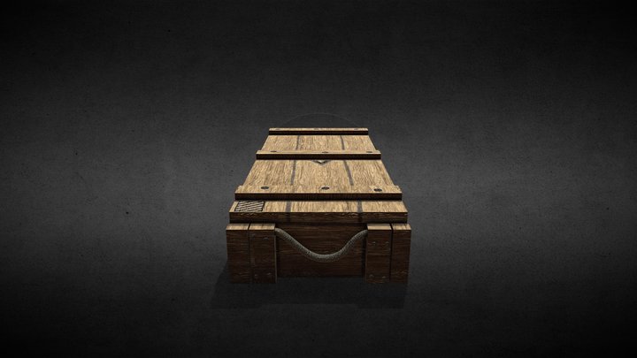 Wooden Crate 3D Model
