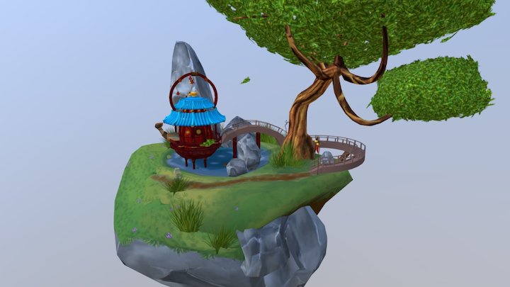 stylized Teahouse 3D Model