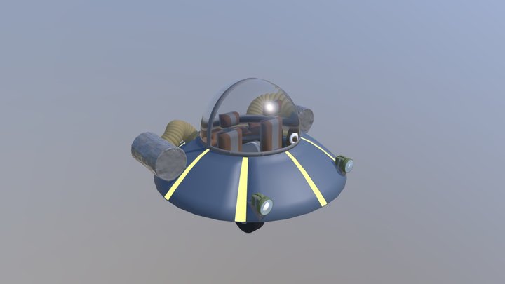 Rick and Morty Space ship 3D Model