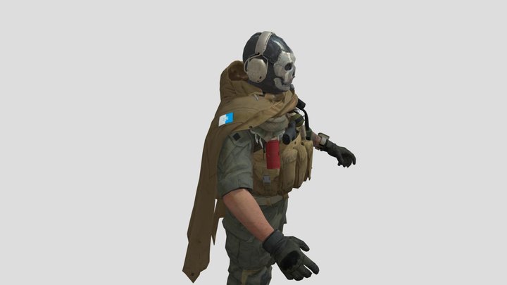 Ghost COD soldier guy 3D Model