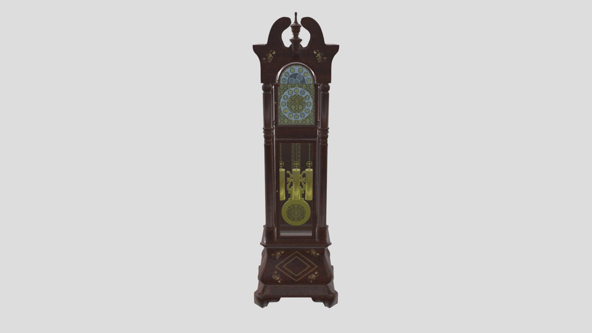 GrandFather Clock Download Free 3D model by CocoKinder [95042c3] Sketchfab