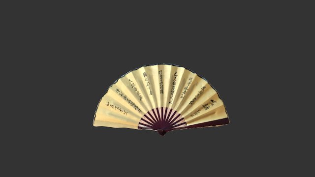 扇子背面 3D Model