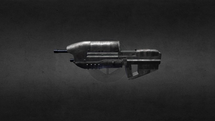 Halo rifle fanart 3D Model