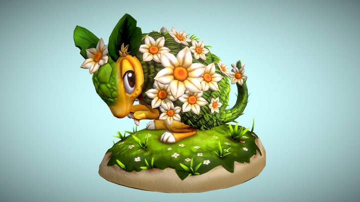 Cute Creature - Daffodillo 3D Model