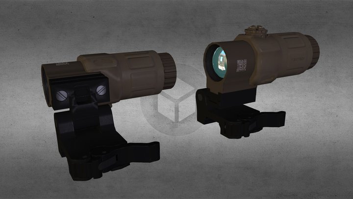 Tactical Magnifier Scope 3D Model