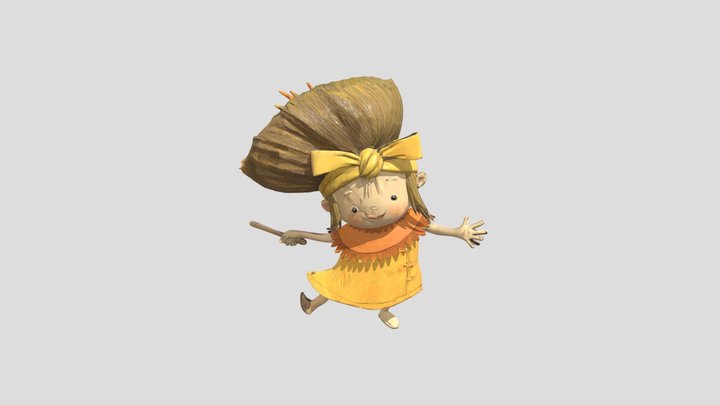 Happy Dancing Girl bubal 3D Model