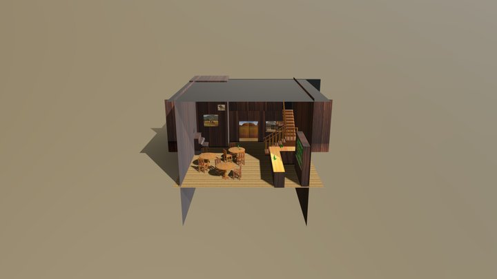 Wild West Saloon Environment 3D Model