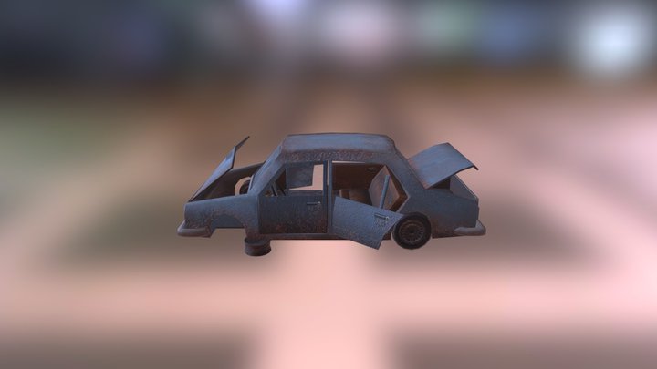 Abandoned Wreck Car – Free 3D Model STL