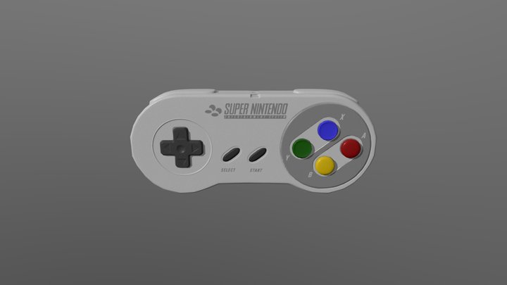 SNES Controller 3D Model