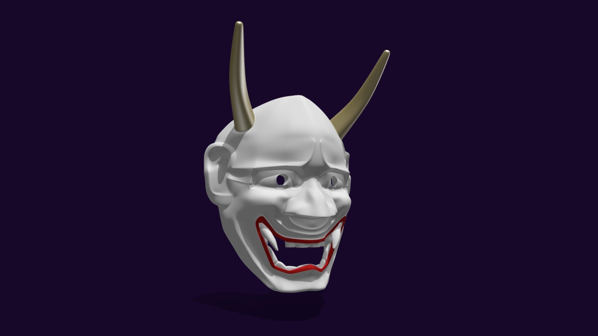 Japanese Noh Mask "Hannya" 3D model by atsukoyumi [9509725] Sketchfab