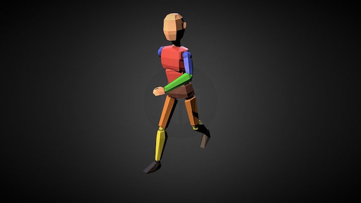 Awkward Waving - Male Gameplay Animations 3D Model