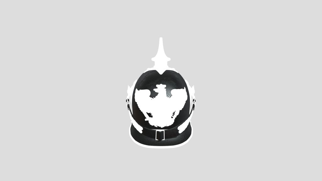 Prussian Helmet Hunter On Horseback