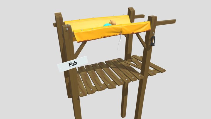 Broken Bridge 3D Model