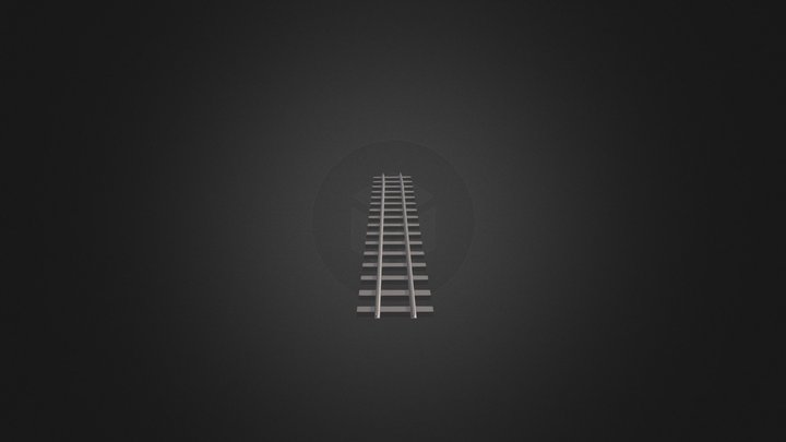 Untextured Railway 3D Model