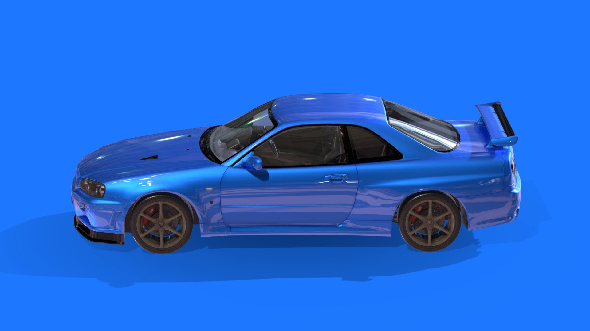 Nissan Skyline GT-R V Spec II Nür (R34) - Download Free 3D model by ...