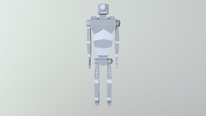 Robot Model 1 - Untextured 3D Model