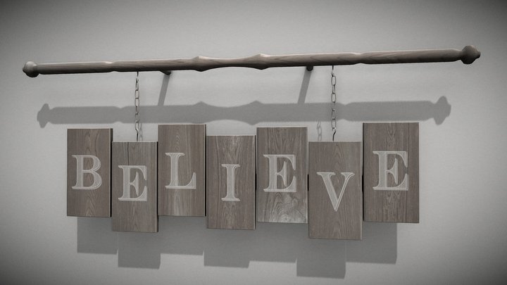 Believe Sign 3D Model