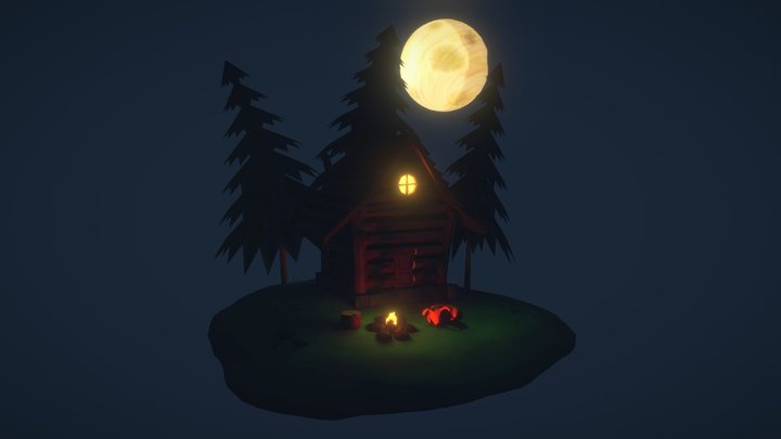 Tiny Cabin **STAY AT HOME** Challenge 3D Model