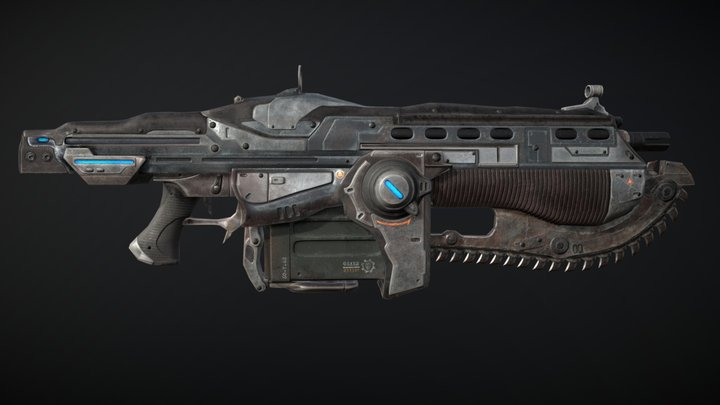 Gears of War - Lancer Mark II (Chainsaw Gun) 3D Model