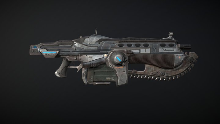 Gears of War - Lancer Mark II (Chainsaw Gun) 3D Model