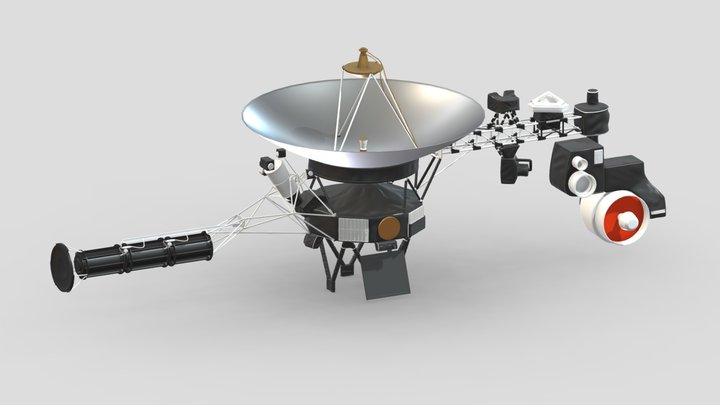 Voyager Spacecraft Probe 3D Model