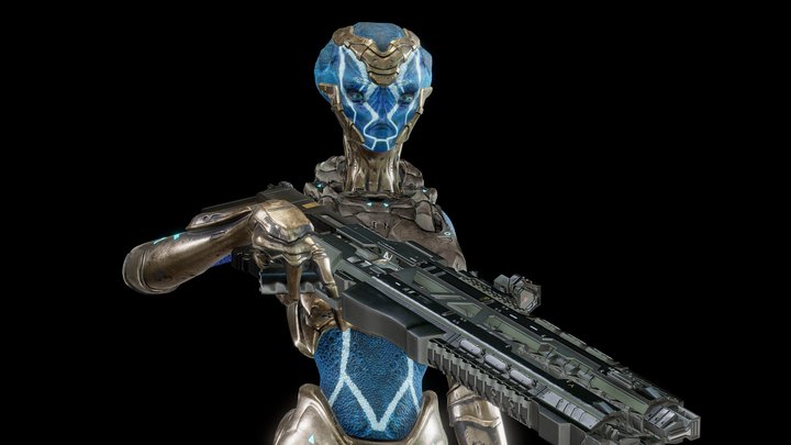 Alien Sci fi Character free 3d By Oscar Creativo