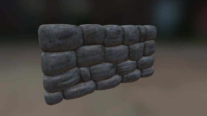 Stone Wall 3D Model