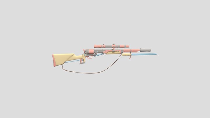 Steampunk gun 3D Model