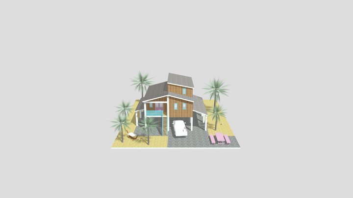 The Boho Beach House 3D Model