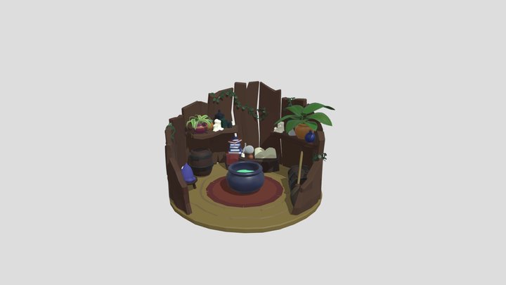Little Witch Hut 3D Model